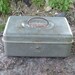 Vintage Industrial Gray Union Steel Tackle Box Tool Box