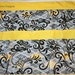 Vendor Apron Half Waist Teacher Art Craft Gray Grey Yellow Gold Fabric (8 Pockets)