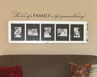 The love of a family - wall words vinyl quote design