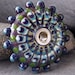 MruMru Handmade Lampwork Glass Bead Pendant, Focal. Even Larger Organic Disk. Sra.