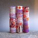 MruMru Handmade Lampwork Glass Bead set. Organic borosilicate, murrini tube TRIO. Sra.