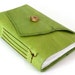 Leather Journal or Sketchbook - Apple Green-