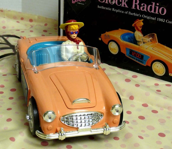 Barbie Clock Radio AM FM Barbies Austin Healy Convertible