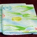 PERCALE King Size Pillowcases - Vintage TULIPS and Blue Stripes 1980s Decor