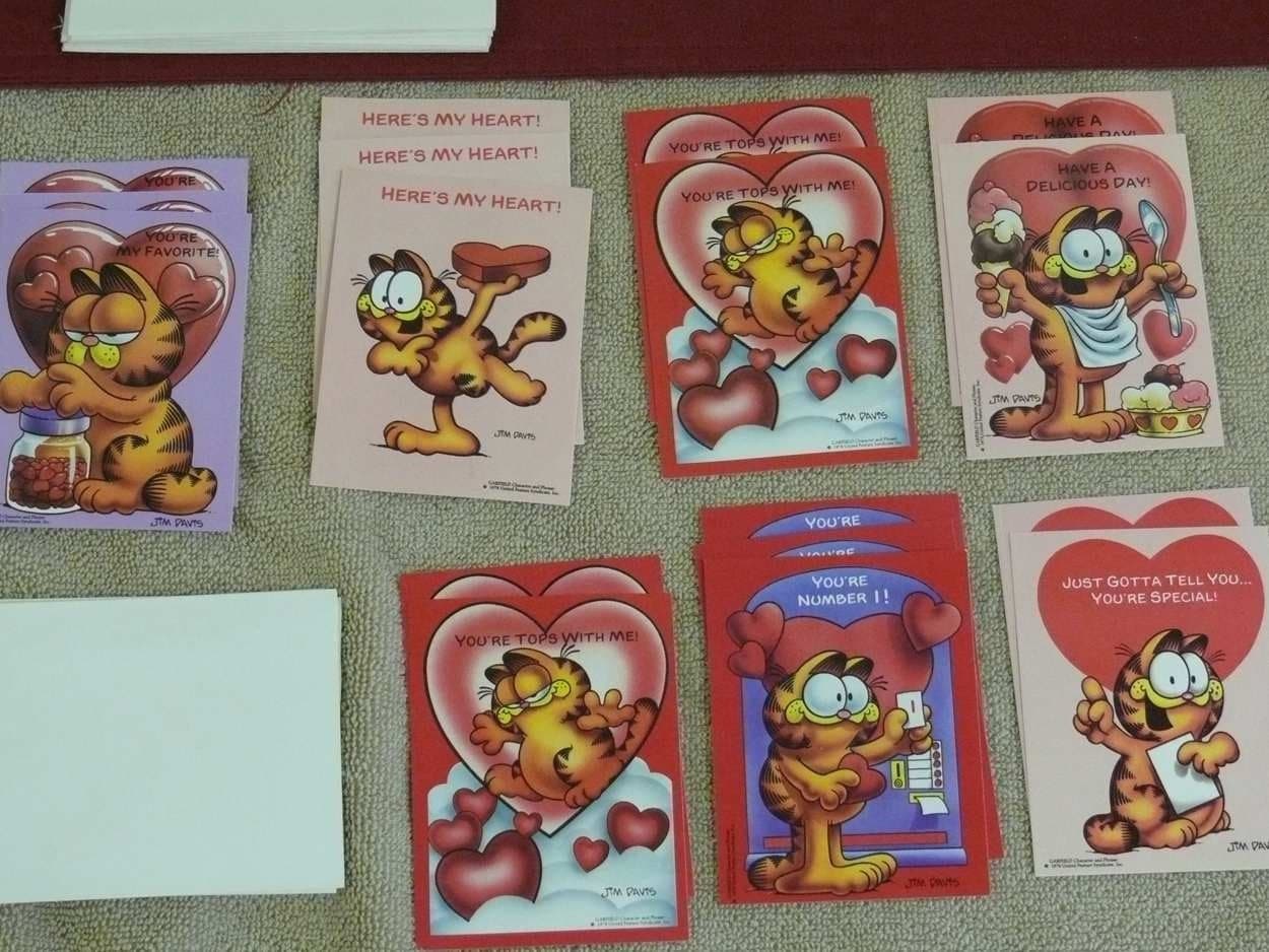 Collectible Garfield Valentine cards by allunique on Etsy