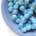 pebble nugget blue lampwork glass beads - 10 mm 12 pcs - 1bgl50 30 percent off