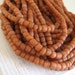 small burned rustic orange glass Beads Modern Indo-pacific - 3 to 5 mm - 22 inches strand - 2bgl31 LAST strand