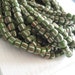 small green Beads Modern Indo-pacific - stripe beads multi colors - 3 to 5 mm - 22 inches strand - 2bgl2s