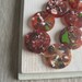 Resin Beads - Resin Coin beads from indonesia - funky red and bits - 6 pcs / 30 mm - 2bre2b