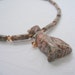 Necklace - leopardskin jasper and crystal adjustable necklace