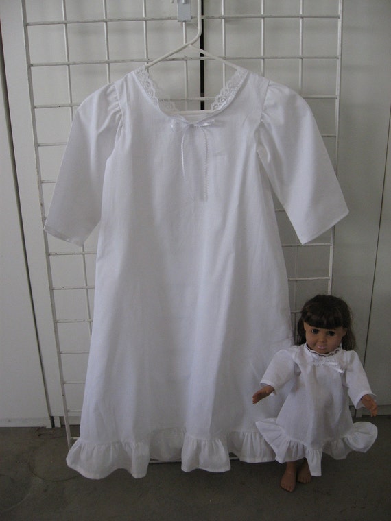 childrens white cotton nightgown