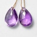 Gem Brazilian Amethyst Front Drill Pear Briolette PAIR