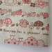 Super cute animal, tree and mushroom large pouch - Pink