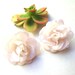 Pink Faux Flower Rose Earrings Vintage Costume Jewelry