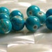 15pcs Beads round acrylic Turquoise