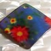 Focal Bead Pendant Shell Blue floral