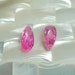 Beads Cubic zirconia 7 x 18mm briolette teardrop Peony Pink 2pcs