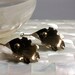 Beads metal flowers bronze 2pcs