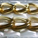Vintage Chain double Link Gold plated Aluminum Very large link 1 foot