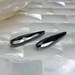 Cubic Zirconia briolette pair jet Black 7 by 28mm 2 pcs