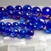 Bead Strand Faceted Iridescent Blue Chinese Crystal glass graduated beads
