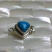 Clasp Turquoise and Sterling Silver Heart shape Box clasp
