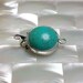Turquoise Howlite clasp round box silvertone clasp