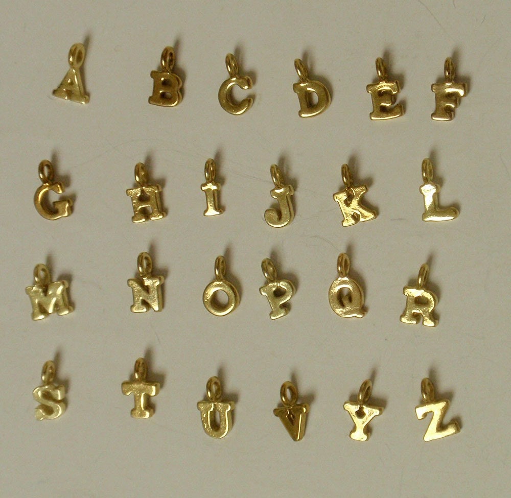 Gold Vermeil Letter Charms