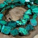 Superb Natural GREEN TURQUOISE Slab Nugget Beads 16 Inch Strand