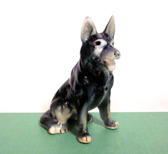 ceramic german shepherd figurine