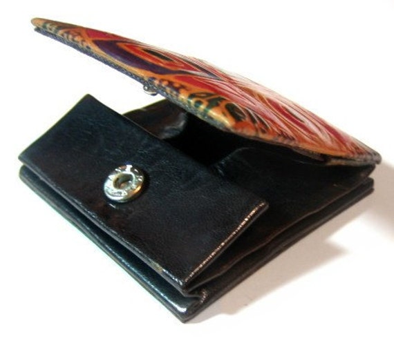 Vintage Folding Leather Coin Purse