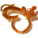 Gold Mouse Eyeglass Holder Brooch / Pin - Vintage Costume Jewelry