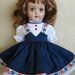 Navy Tyrolean Dress for 14 Inch P-90 Ideal TONI Doll - One of a Kind Copy of Original
