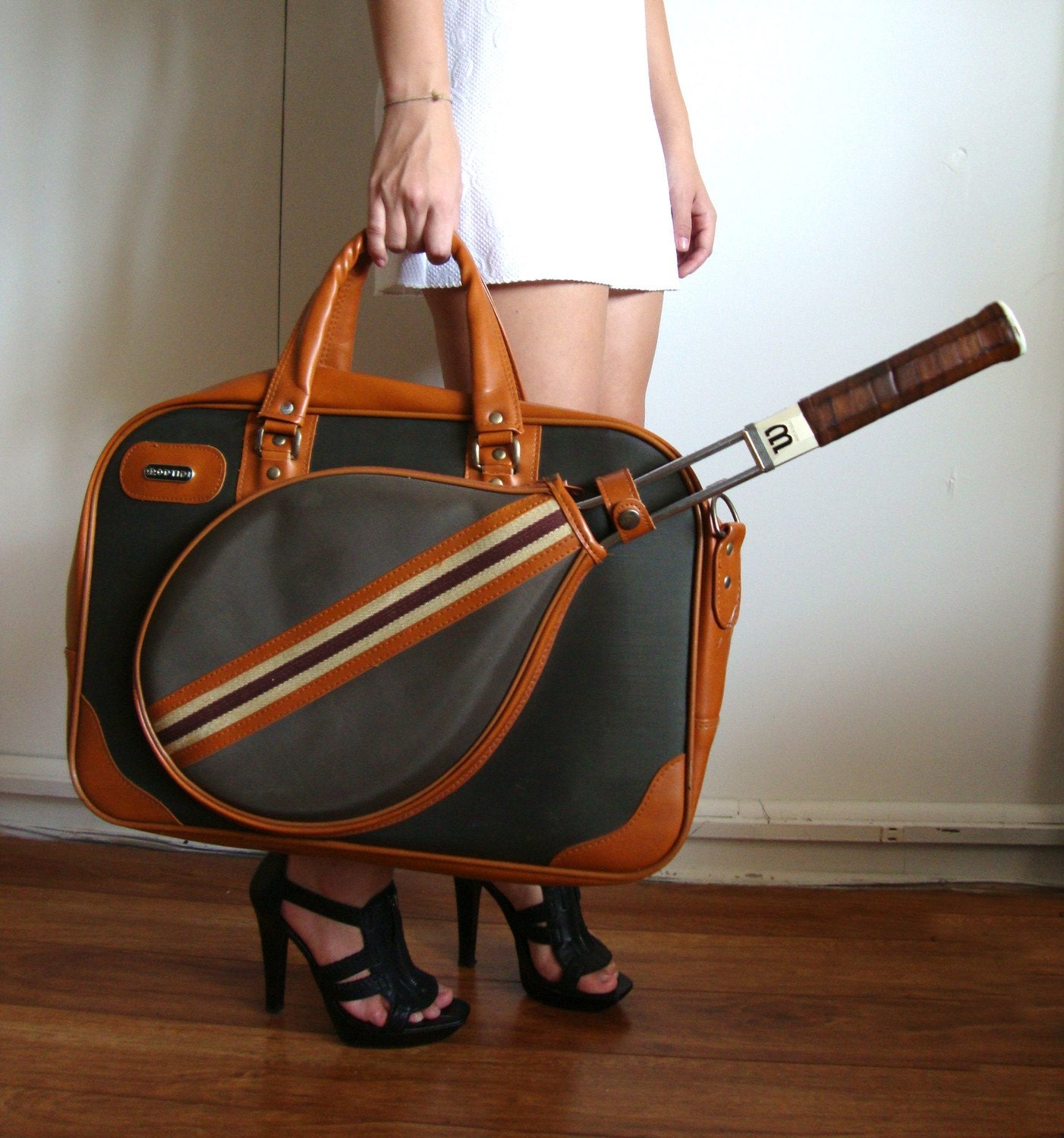 Download RESERVED.......................1970 Vintage Tennis Bag and Yellowimages Mockups