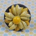 yellow enamel flower vintage jewelry upcycle ring