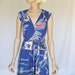 Vintage 50s Hawaiian Print Batik Wrap Dress