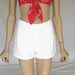 Vintage 50s White Pinup Girl Shorts