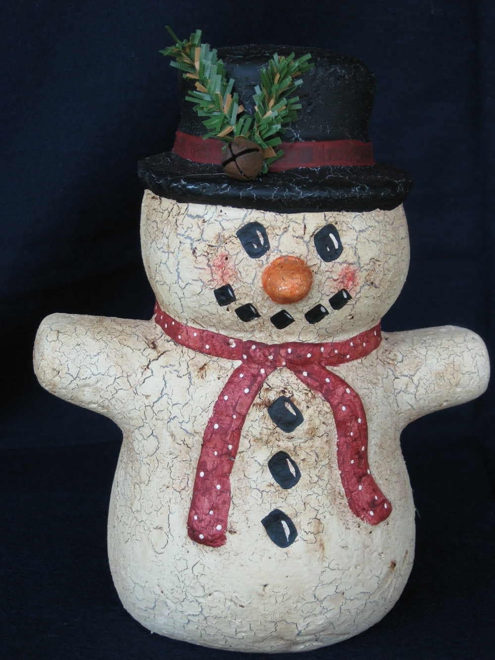 Paper Mache Scarecrow Snowman