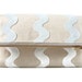 Neutral Canvas Clutch With White Waves