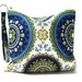 Water Resistant Bag, Zippered Toiletry Bag for Women, Boho Blue, Utility Pouch, Travel Bag, Dry Bag, Re-usable snack pouch