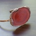 Rust Banded Agate Gold Cuff Bracelet