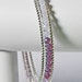 Swarovski Crystal Ombré Bangle Set in Violet Purple Silver