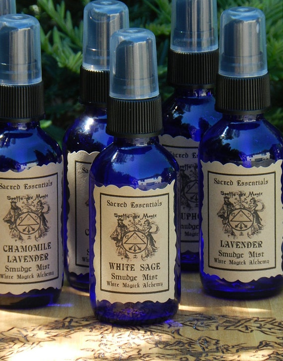 White Sage . Sacred Essentials Smudge Mist by WhiteMagickAlchemy