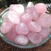 Rose Quartz Tumbled Gemstone . Small Set of Two . Compassion, Love, Healing, Positive Energy, Peace, Banishing Fear, Clearing