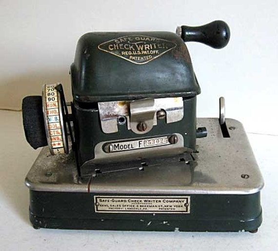 Antique Safe Guard Check Writer Machine for your Vintage