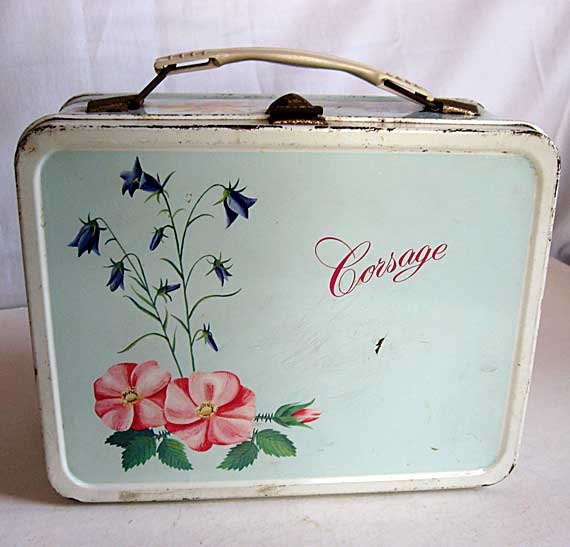 Vintage 1960's Corsage Metal Lunch Box by kelleystreetvintage