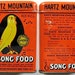 Cute and Colorful Hartz Mountain Bird Song Food Tin c 1950 Canary Singing