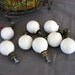 Set of 8 Large Antique White Porcelain Round Knobs with Washers, Screws, Creative, Restoration, Cabinets