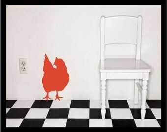 Looking Hen - Vinyl Decal