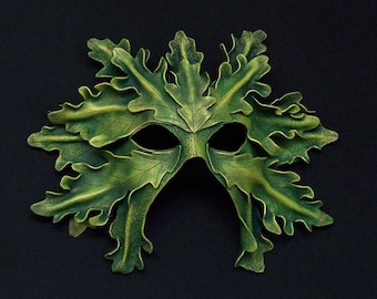 White Oak Leaf Greenman Mask